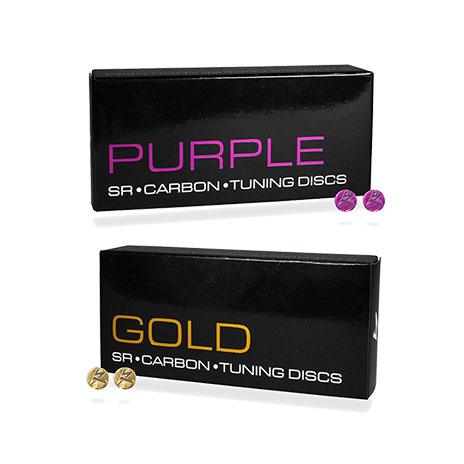 PurpleandGoldCarbonTuningDisks pict
